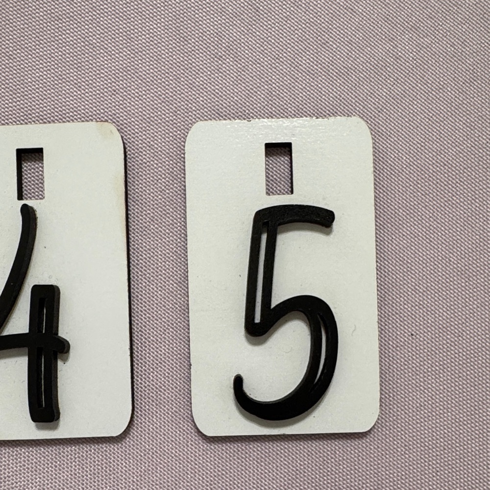 Black and White Number Wood Decor Set - Picture 4 of 6
